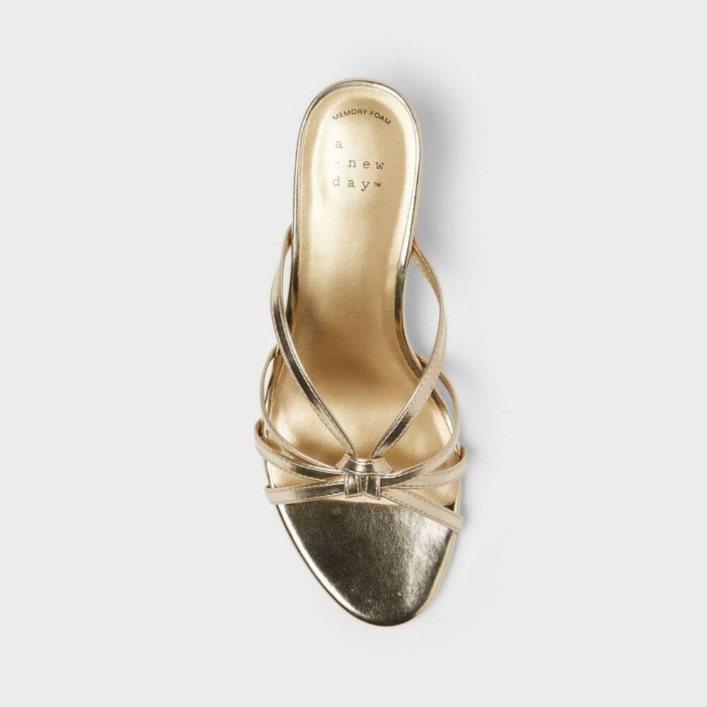 Women’s Cornelia Heels with Memory Foam Insole - A New Day Gold 7.5 - Picture 3 of 4